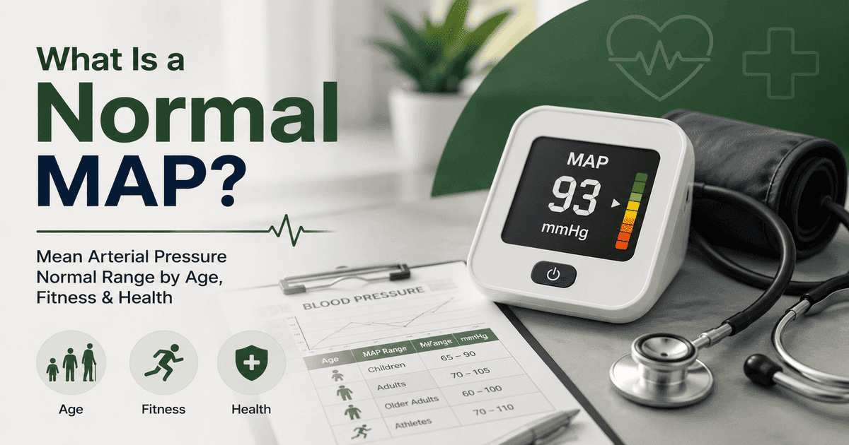 What Is a Normal MAP? Mean Arterial Pressure Normal Range by Age, Fitness & Health